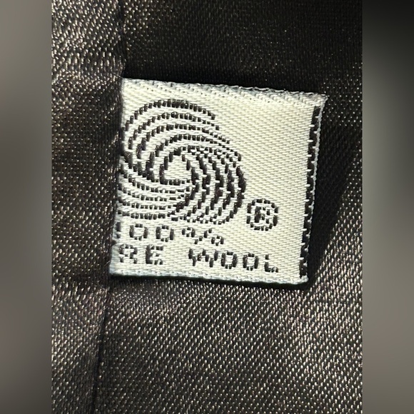 Sherwood Vintage Wool Double Breasted Midi Coat Black and White See Meas. - Picture 10 of 15